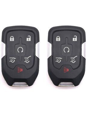 6 Button Key Fob Cover Case for Chevy GMC Suburban Tahoe Yukon - 2PCS